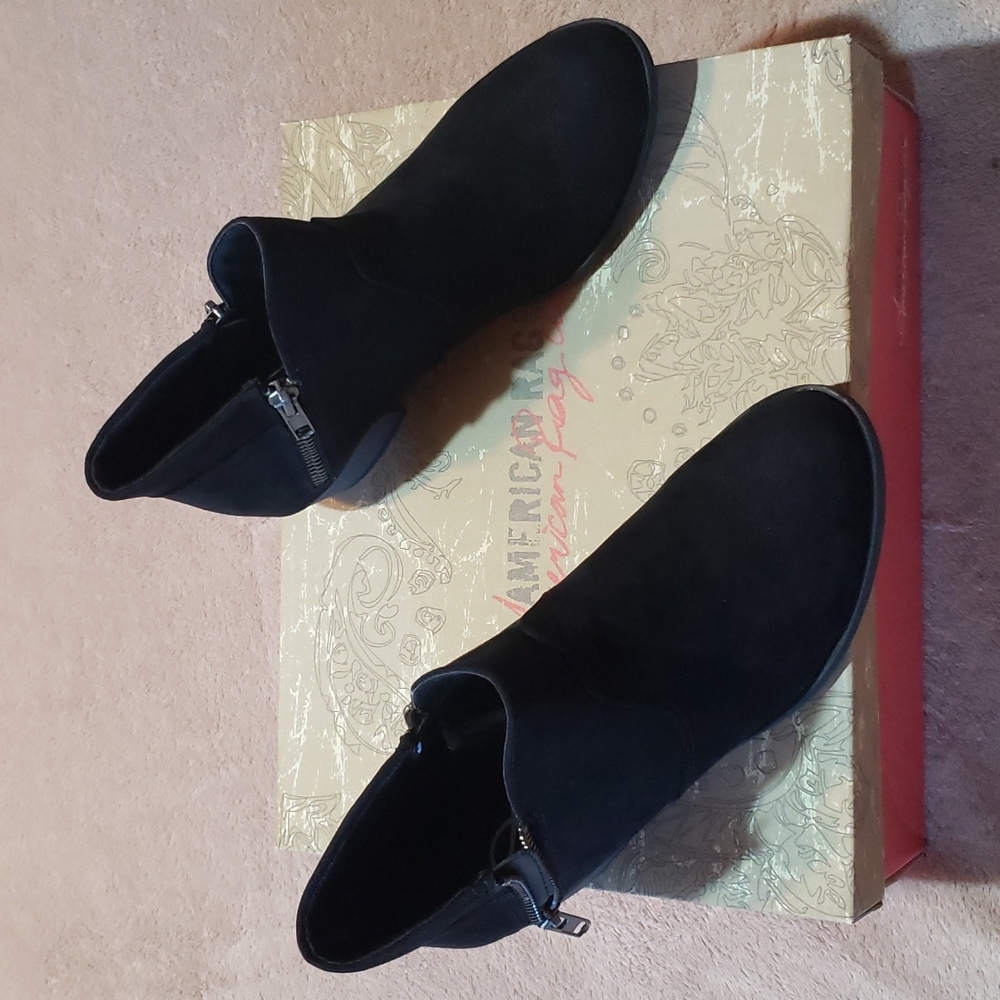 Black American Rag Ankle Boots